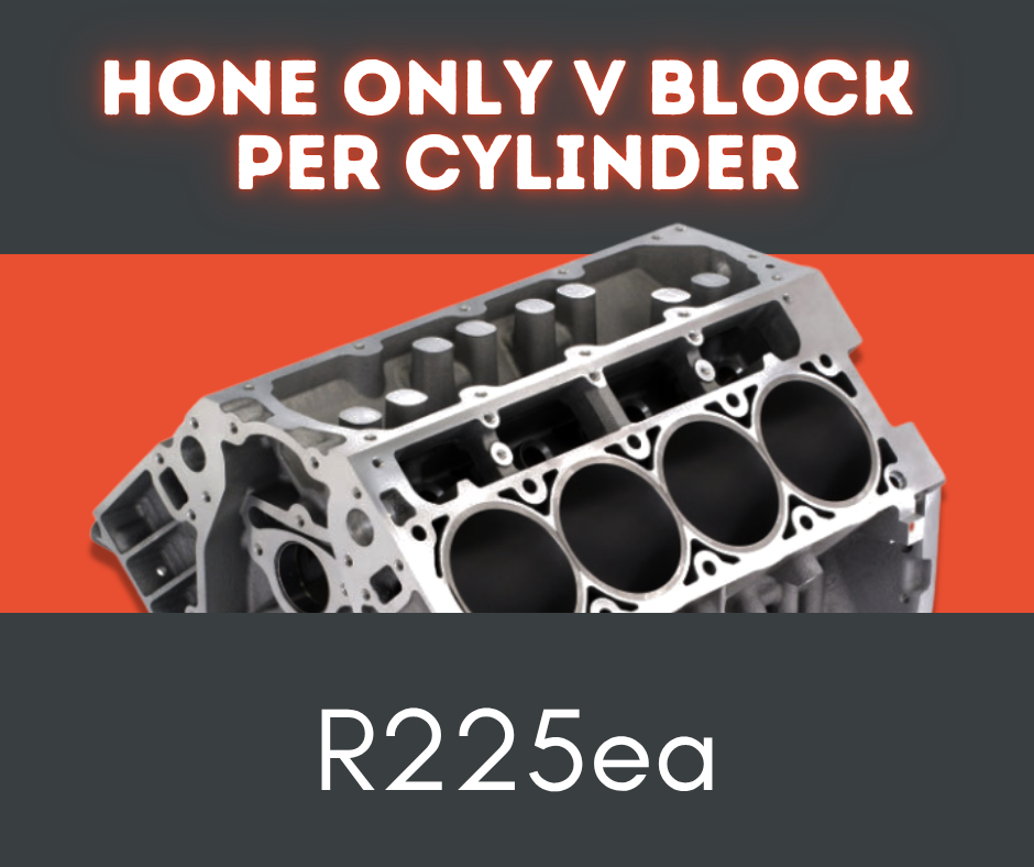 V engine block engineering: Hone only per cylinder engineering service priced at R225 each.